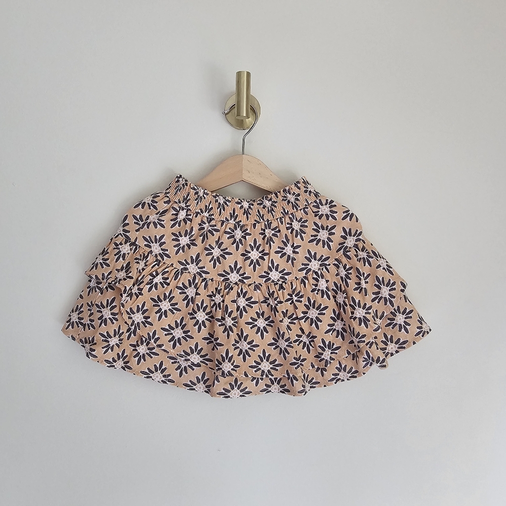 Zara girls floral skirt, Ruffled skort size 6